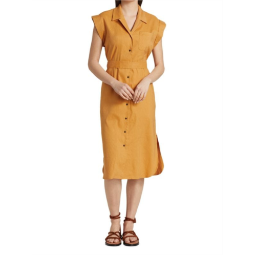 Rag & bone Helena Belted Cap Sleeve Shirtdress