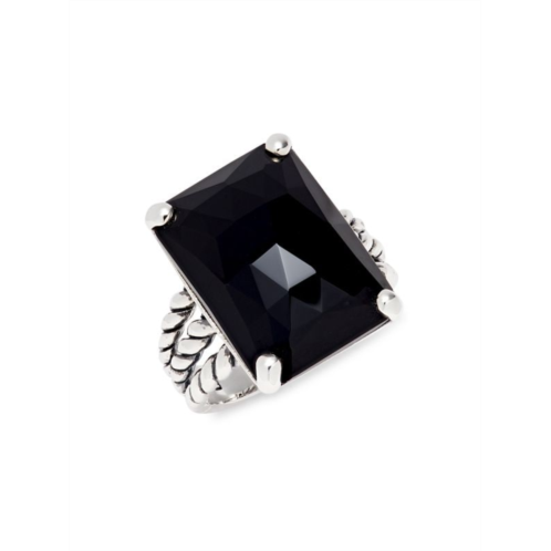 Effy Sterling Silver & Onyx Ring