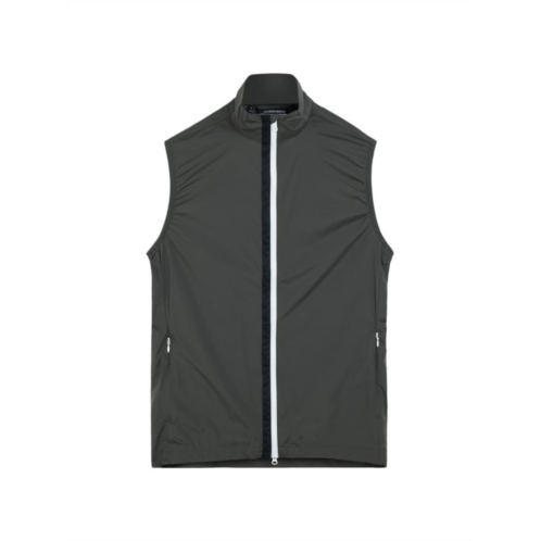 J.Lindeberg Ash Mock Neck Packable Striped Vest