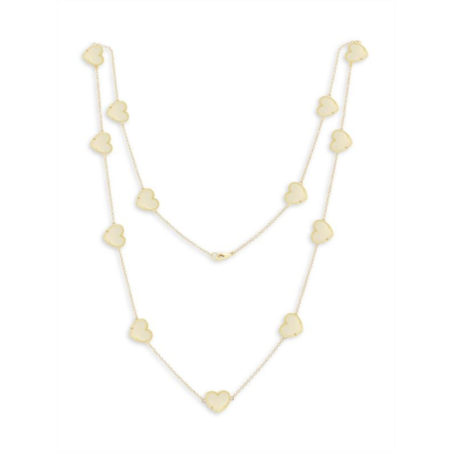 JanKuo Heart 14K Goldplated Mother Of Pearl Necklace