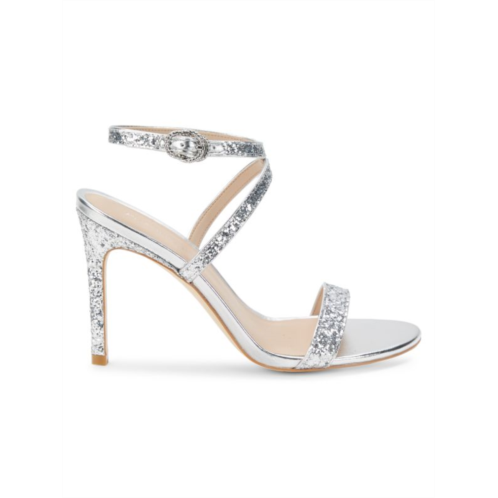 Stuart Weitzman Glitter Strappy Sandals