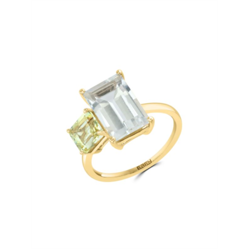 Effy ?14K Yellow Gold, Topaz & Quartz Cocktail Ring