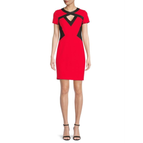 Focus by Shani Ponte Knit Sheath Dress