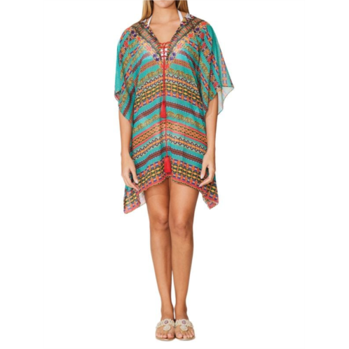 Ranee  s Geometric Caftan Coverup