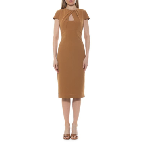 Alexia Admor Janine Keyhole Midi Sheath Dress