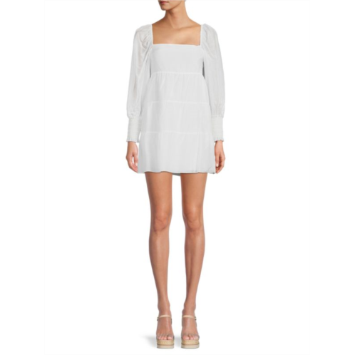 Alice + Olivia Rowen Tiered Mini Babydoll Dress