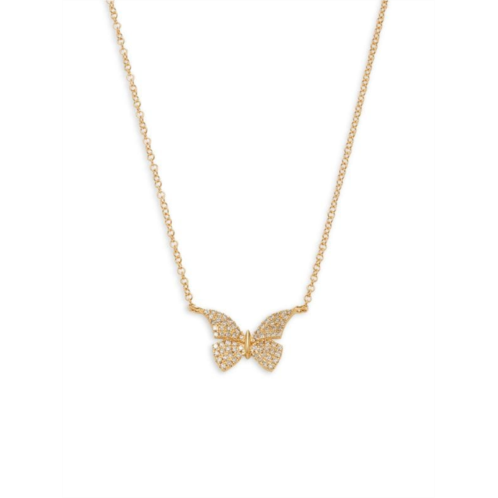 Saks Fifth Avenue 14K Yellow Gold & 0.15 TCW Diamond Butterfly Pendant Necklace/15