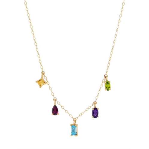 Saks Fifth Avenue 14K Yellow Gold Multi Stone Necklace