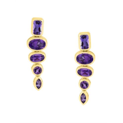 Saks Fifth Avenue 14K Yellow Gold & Amethyst Drop Earrings