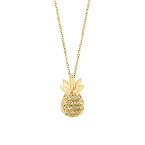 Effy 14K Yellow Gold & 0.06 TCW Diamond Pineapple Necklace/18