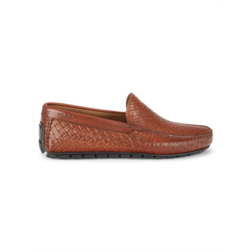 To Boot New York Bahama Woven Leather Driving Loafers