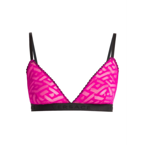 Versace Greca Signature Tulle Bralette