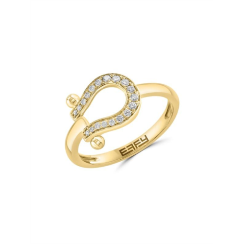 Effy 14K Yellow Gold & 0.15 TCW Diamond Ring