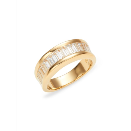 Effy 14K Goldplated Sterling Silver & White Sapphire Ring