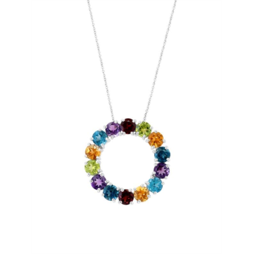 Effy Sterling Silver & Multi Stone Pendant Necklace