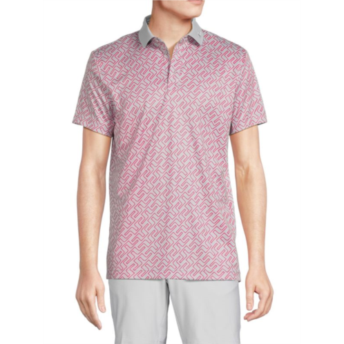 J.Lindeberg Monogram Print Polo