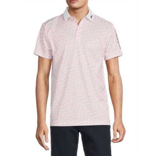 J.Lindeberg Monogram Print Polo