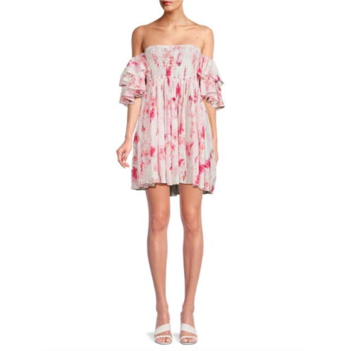 MISA Los Angeles Dina Off Shoulder Mini Dress