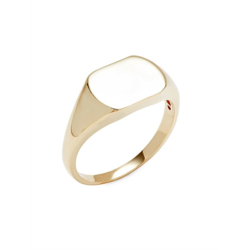 Saks Fifth Avenue 14K Yellow Gold Round Square Signet Ring