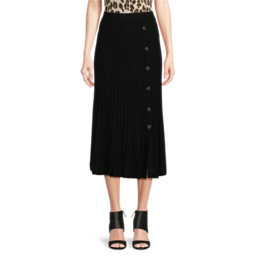 Saks Fifth Avenue Ribbed A Line Midi Skirt