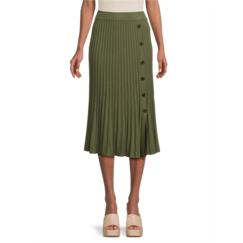 Saks Fifth Avenue Ribbed A Line Midi Skirt