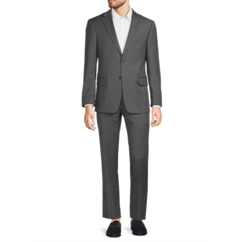 Tommy Hilfiger Plaid Wool Blend Suit