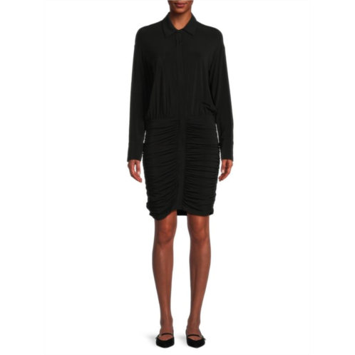 Le Superbe Ruched Shirt Dress