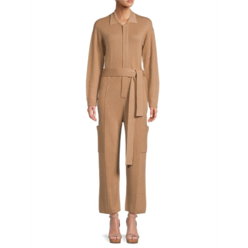 Naadam Textured Merino Wool Blend Jumpsuit