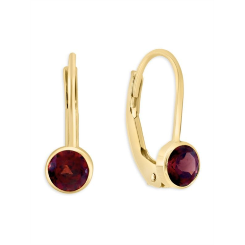 Effy 14K Yellow Gold & Garnet Clip On Earrings