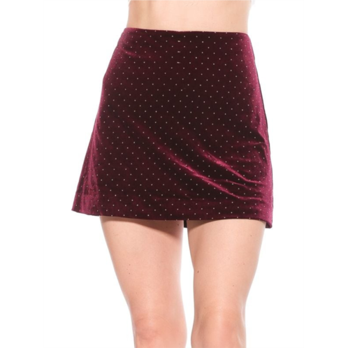 Alexia Admor Finn Velvet Mini Skirt