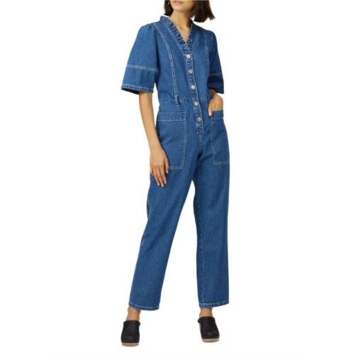 Sea New York Marble Cargo Denim Jumpsuit