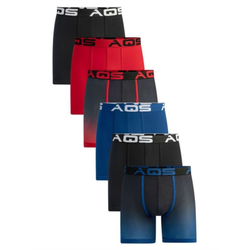 AQS 6-Pack Assorted Ombre Boxer Briefs