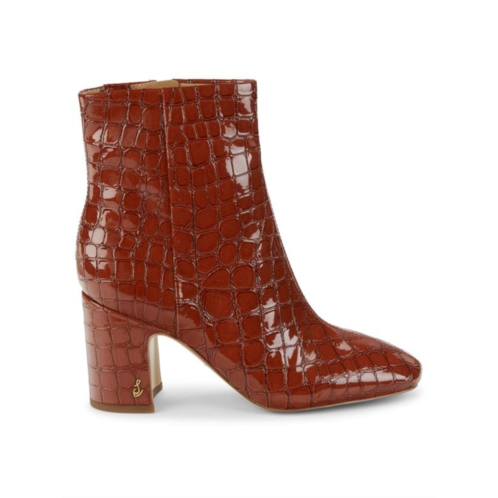 Sam Edelman Croc Textured Booties