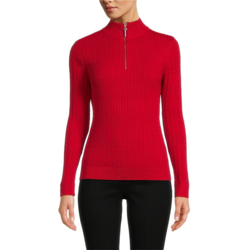 Tommy Hilfiger Ribbed Quarter Zip Sweater