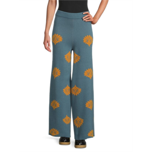 Rhode Freya Floral Wool Pants