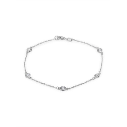 Effy 14K White Gold & 0.42 TCW Diamond Station Bracelet