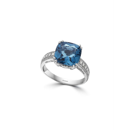 Effy 14K White Gold, Topaz & Diamond Ring