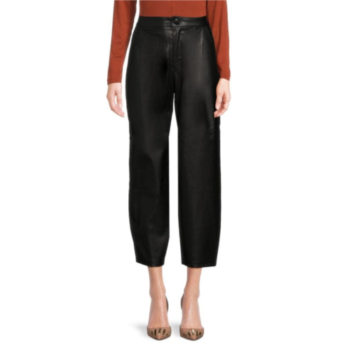 Noisy May Pallie Faux Leather Cropped Pants