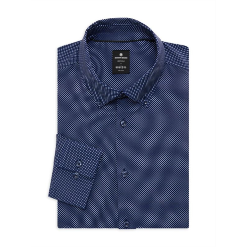 Brooklyn Brigade Modern Slim Fit Micro Ditsy Print Dress Shirt