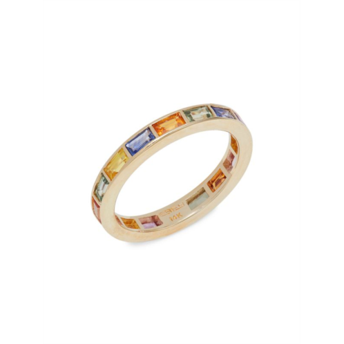 Effy 14K Yellow Gold & Multicolor Sapphire Ring