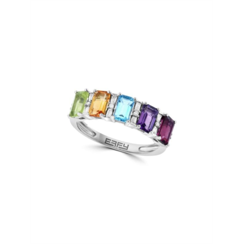 Effy 14K White Gold & Multi Stone Ring