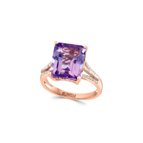 Effy 14K Rose Gold, Pink Amethyst & Diamond Ring