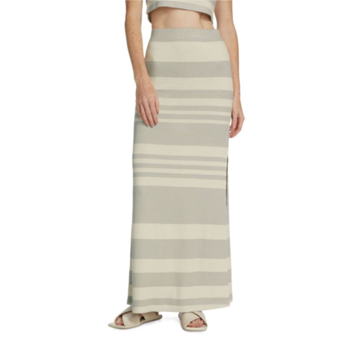 Splendid Coco Metallic Striped Maxi Skirt