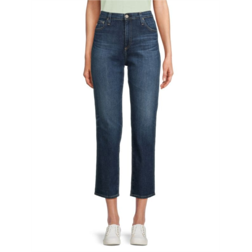 AG Jeans High Rise Crop Straight Leg Jeans