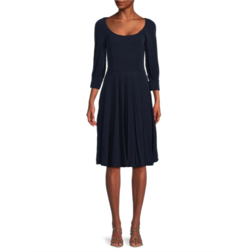 Ralph Lauren Babcock Pleated Midi Dress