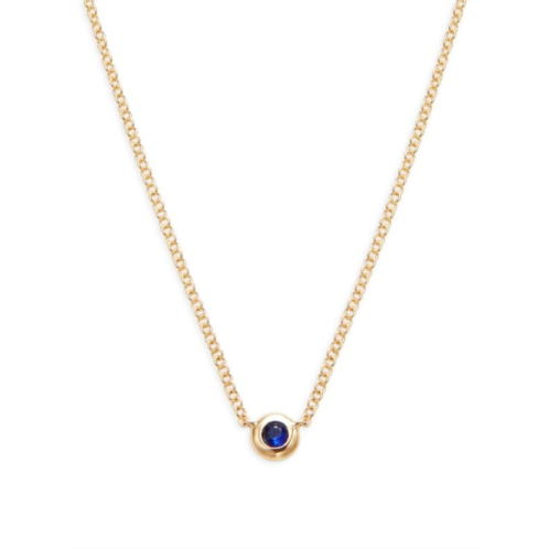 Saks Fifth Avenue 14K Yellow Gold & Blue Sapphire Necklace