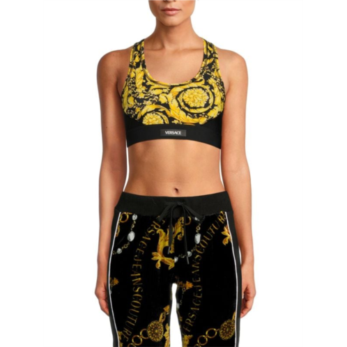 Versace Logo Baroque Sports Bra