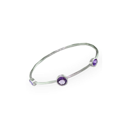 Effy Sterling Silver & Amethyst Bangle Bracelet