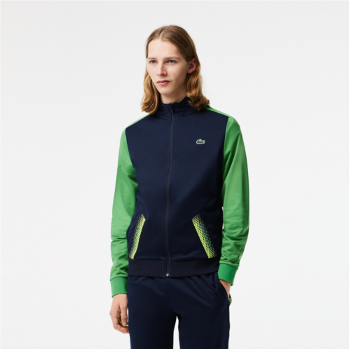 Lacoste Mens Ripstop Zip-Up Tennis Sweatshirt