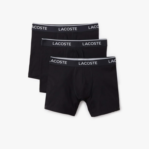 Lacoste Mens Cotton Jersey Boxer Briefs 3-Pack